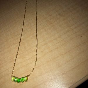 Pretty TAI May Birthstone gold & emerald necklace!